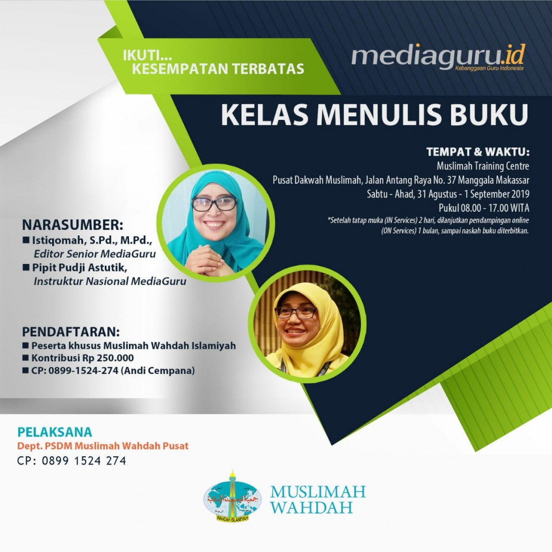 Kelas Menulis Buku Makassar (31 Agustus - 1 September 2019)