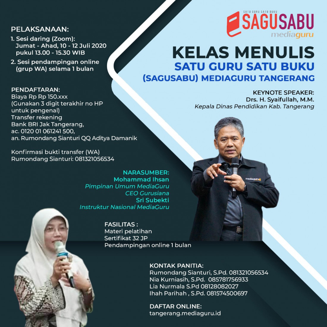 Kelas Menulis Buku Online Tangerang (10 - 12 Juli 2020)