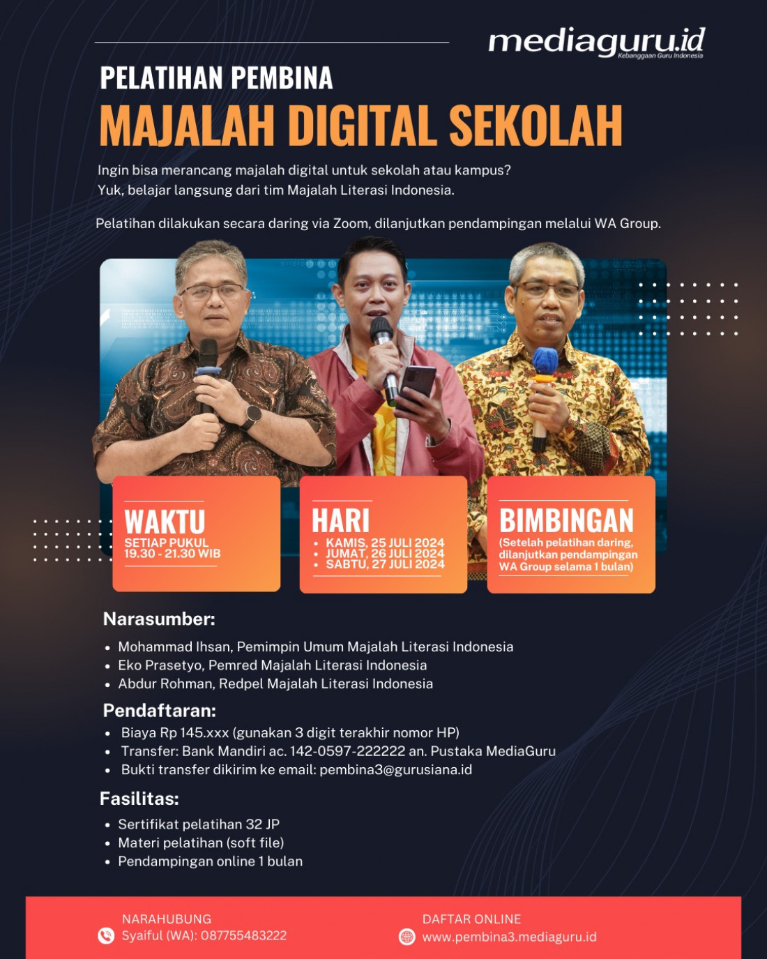 PELATIHAN PEMBINA MAJALAH DIGITAL SEKOLAH III (25-27 Juli 2024)